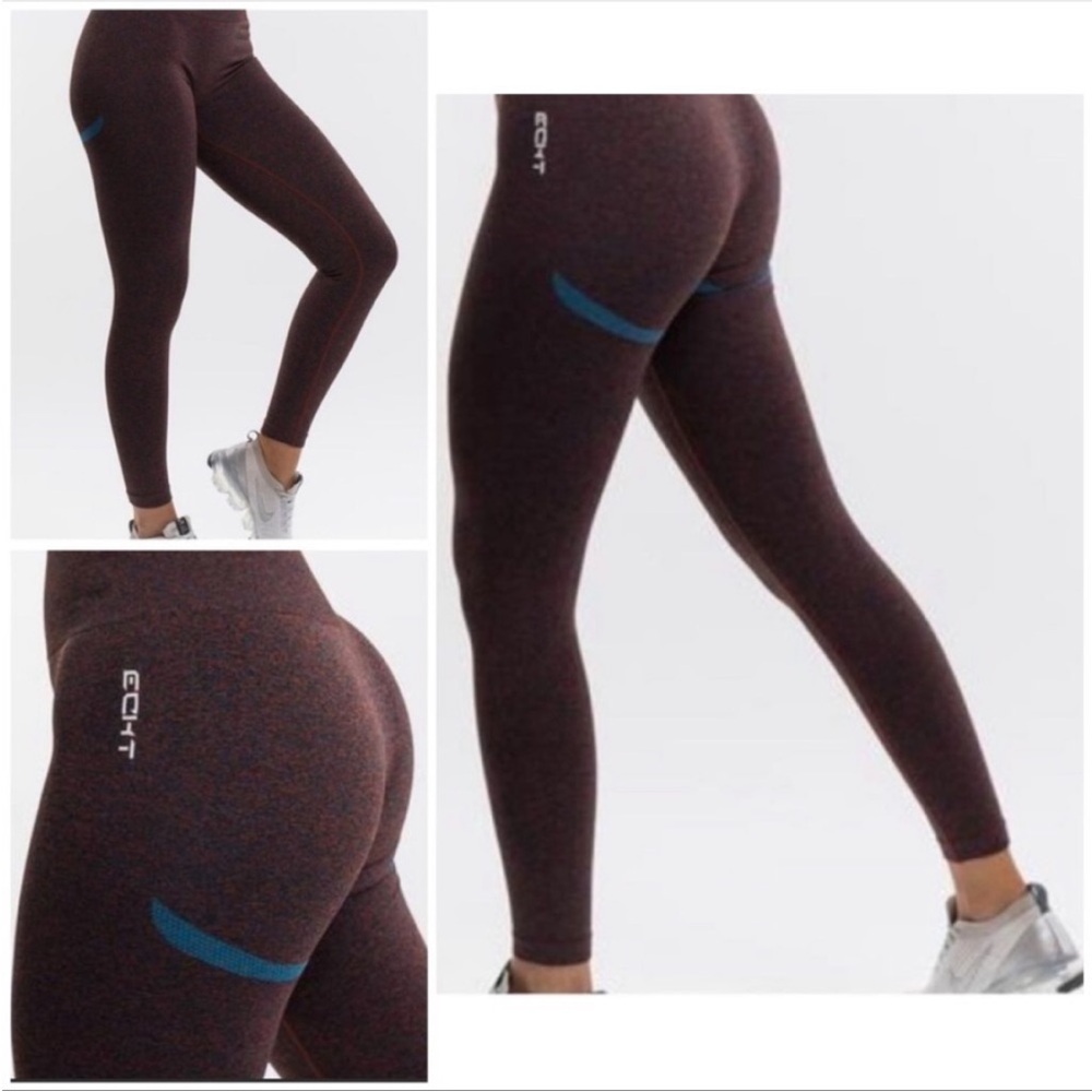 ECHT Arise Key Leggings Sz L Maple Leaf Red Blue